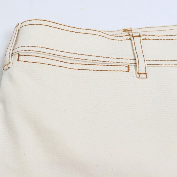 Lafayette 148 Women's Size 16 Stretch Twill Wide Leg Crop Pants Pockets Cream - Picture 3 of 13